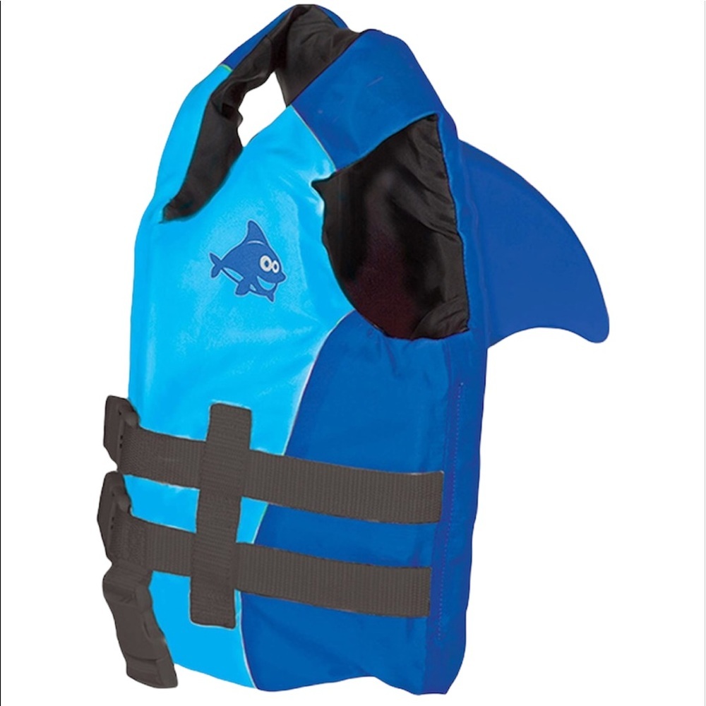 Swimways Sea Squirts Shark fin US COASTGUARD LIFE VEST Child 30-50 lbs